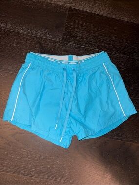 Women's Aqua Drawstring Active Shorts
